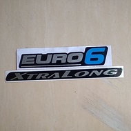 EURO 6 Embossed Sticker Xtra Long/ for Hino 500 Car
