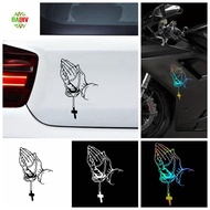 RADIV Car Prayer Gesture Laser Sticker, Prayer Gesture Easy Install Prayer Gesture Decoration Sticke