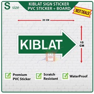 Kiblat Sign, Surau Signage PVC Sticker