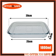 Glass Baking Dish /  Glass Dish / Rectangle Bakeware / Casserole / Microwave, Dishwasher Safe