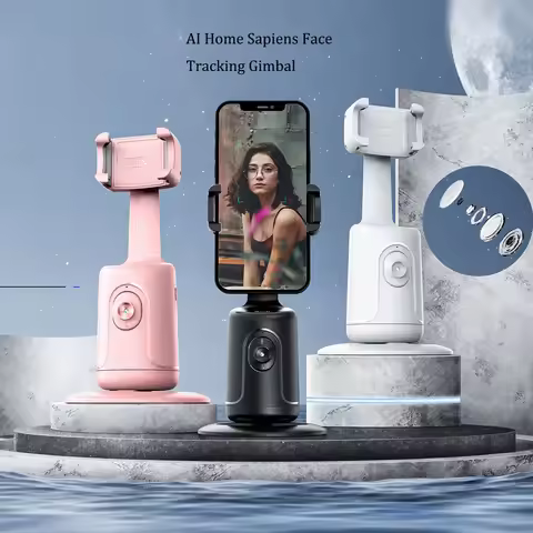 Intelligent Follow Tracking Shoot Gimbal AI Camera Recognition Body Face Track 360 Rotation Phone St