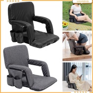 [Ususexa] Stadium Chair Upgraded Armrest Comfort Easy to Carry Foldable Seat Cushion with Back Support for Outdoor Indoor