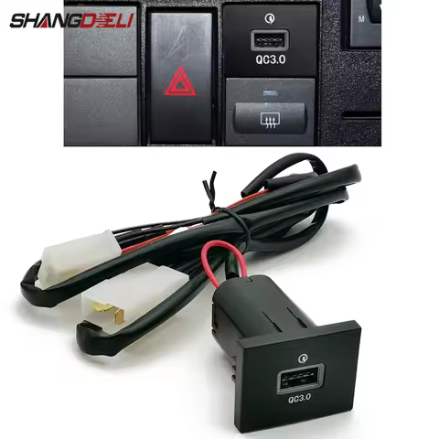 12V/24V Car Charge Adapter USB QC3.0 Interface Socket Power Outlet Compatible for Ford FOCUS 2004-20