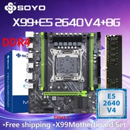 SoYo | SOYO Gaming Motherboard Set X99 Intel Kit Xeon E5 2640 V4 CPU DDR4 RAM 8G Computer TPM2.0 PCI
