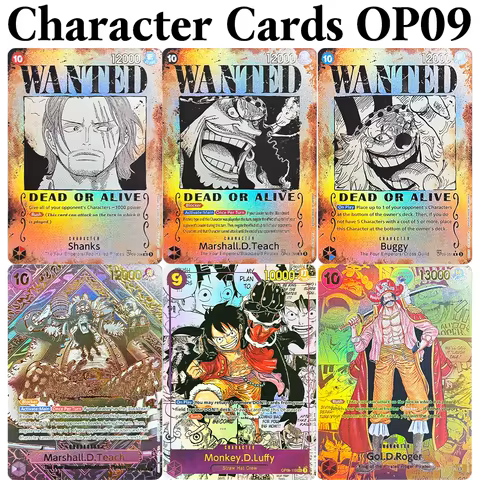One piece Emperors in the New World (OP09) Character Anime Game cards Buggy Gol.D.Roger Marshall.D.T
