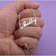 Titanium Name Necklace Titanium Necklace Titanium Name Necklace Engraved Name Necklace