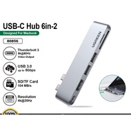 UGREEN HUB Macbook and Laptop 6 In 2 Multiport Dual USB Type C 6IN1 80856 OFFICIAL WARRANTY