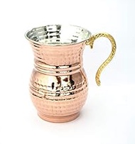 Set of 6 Turkish Ayran Mugs Handmade Copper Cup Bakir Masraba Masrafa