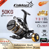 CODCaldari original iron fishing reel 50kg HE1000 - 7000 Strong Power Handle Reel/