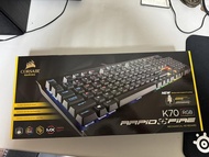 二手 海盜船 Corsair K70 RGB MK.2 RAPIDFIRE 銀軸 機械式鍵盤 中文 可面交