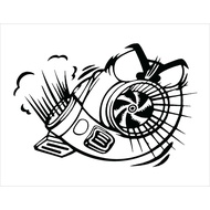 Sticker turbo cartoon