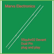 ◴ ☽ ◸ Backlight Set 55inch Devant 55QUHV02 Smart Led Tv 2strip edge type Originally fit Brandnew