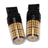 2Pcs ซุปเปอร์ไบร์ท แคนบัส T20 7440 W21W Wy21W 144-Smd ย้อนกลับเลี้ยวสัญญาณไฟข้อผิดพลาดฟรีไฮเปอร์แฟลช