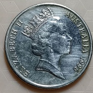 Koleksi koin kuno Australia lawas 5 Cents Kecil Queen Elizabeth Tahun 1996