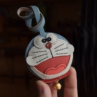 Handcrafted Doraemon Leather Bag Charm - Doraemon Keychain & Doraemon Pendant & Leather Keychain