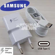 Samsung Fast Charger / Pengisian Cepat 15 Watt Type C For GalaxySamsung A12 , A20 , A20S , A21S , A31 , A32 , A52 , A70 , A71 , A72 , M10s , M11 , M12 , M30 , M40 , M50 , S7 , S8 SEMUA HP Port TYPE C Putih  - Original