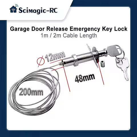 Garage Door Release Emergency Key Lock 1m 2m Cable Length high quality