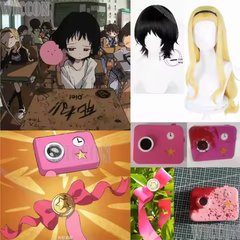 Kuze Shizuka Kirarazaka Marina Anime Takopi’s Original Sin Cosplay Wig Girl Happy Camera Ribbon Hall