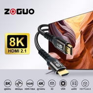 ZOGUO 8K HDMI 2.1 Cable 48Gpbs HDMI Splier 8K/60HZ 4K/120HZ for MI Laptop TV Box Projector Monitor PS5 Sync Box eARC Dol