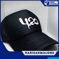 TRUCKER NET HAT 4.20 420 4 20 FOUR TWENTY FOURTWENTY PLAIN CUSTOM INDONESIA MEN WOMEN DISTRO