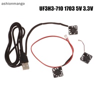 【AMSG】 UF3H3-710 1703 5V 3.3V Ultra-thin Cooling Fan USB Large Air Flow Fan 17*17*3mm Hot