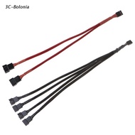 【PC】 PWM 4pin Fan Sleeved Extension Splitter Hub Cables Motherboard CPU 4 pin to 2  4