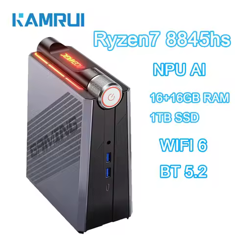 KAMRUI S3A Gaming Mini PC AMD R7 8845HS R9 8945HS RAM 32GB DDR5 1TB SSD Windows 11 Gamer Computer RG