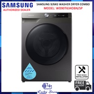 (Bulky) SAMSUNG WD90T634DBN/SP 9KG/6KG WASHER AND DRYER COMBO, 4 TICKS, FREE DELIVERY, FREE INSTALLATION