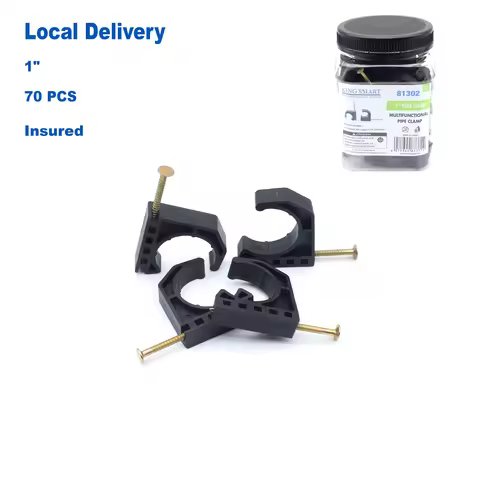 KING SMART 1" Half Clamp J-Hook with Nail For Pex, Copper, CPVC Pipe and Other Line and Cable Suppor