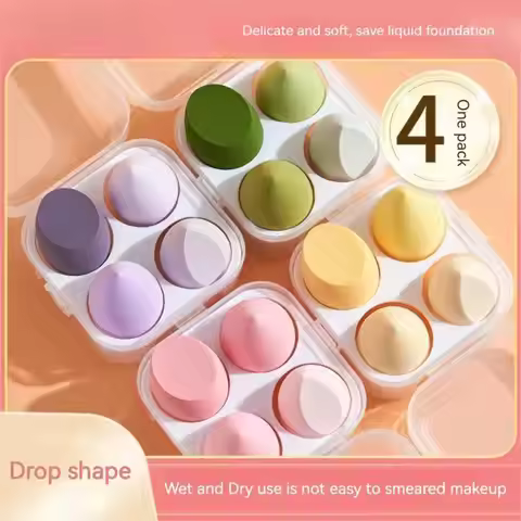 4PCS Beauty Eggs Set Seamless Smudging More Hygienic Prevents Bacteria Buildup Create A Flawless Mak