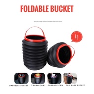 4L Multifunctional Magic Car Folding Bucket Dustbin Dust Trash Bin Tong