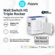 AQARA H1 Smart Wall Switch (Triple Rocker) Requires ZigBee AQARA HUB, Remote Control Light Switch fo
