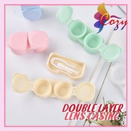 EGG Double Layer Contact Lens lenses case colour contact lenses casing with tools
