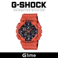 [OFFICIAL CASIO WARRANTY] Casio G-Shock GA-100L-4A Men's Analog Digital Orange Resin Strap Watch