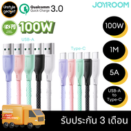 Joyroom สายชาร์จ สีพาสเทล A34 ชาร์จเร็วสำหรับ iP (iOS) Type-C Type-C to Type-C Type-C to iP (iOS) จ่ายไฟสูงสุด 100W (QC PD)