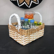 Unique Glass Holder Multipurpose Woven Water Hyacinth Basket Water Hyacinth Storage Storage Basket