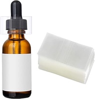 Shrink Bands,45x23mm 200Pcs Clear Perforated Shrink Bands for Bottles, Jars, Lip Gloss Tubes Fits Ca