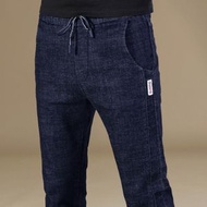 鬆緊腰小腳牛仔褲(28-38碼)(326藍色)(下單後聯絡客服確認發貨尺碼)