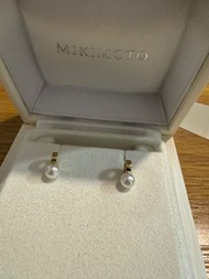 MIKIMOTO 日本珍珠耳環 日本Akoya珍珠5.75mm