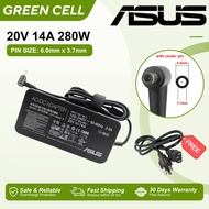 280W Asus Laptop Charger 20V 14A for ROG Strix G16 G614J G615J ROG Huracan G21CX (6.0mm x 3.7mm)