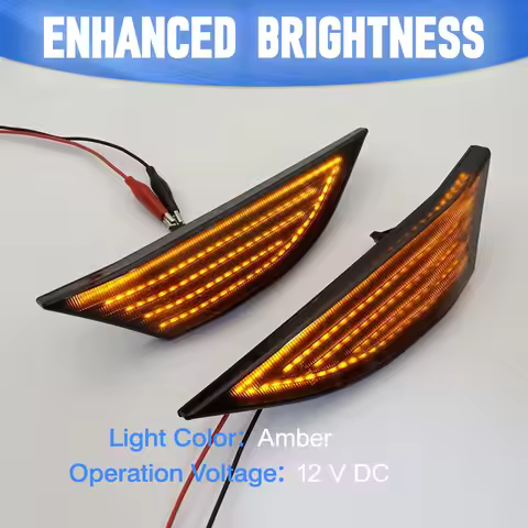 2pcs Sequential Amber LED Side Marker Light For Porsche 991 Carrera GTS Targa Turbo GT3 981 718 Boxs