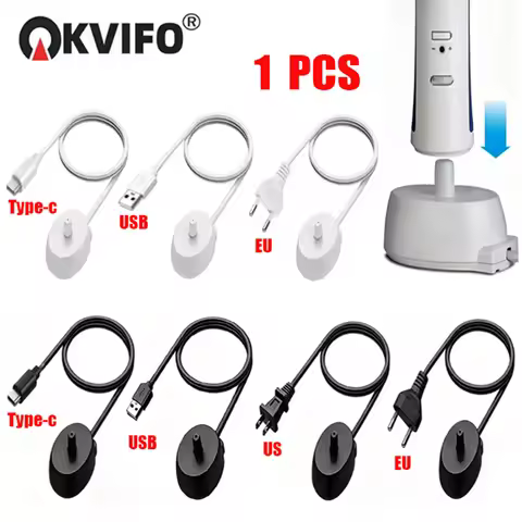 1 Pcs Charger Fit for Oral B Braun Electric Toothbrush iO Series 3 4 5 6 1000/3000/5000/7000/7500 Wa