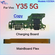 For Vivo Y35 5G USB Charging Dock Port Board Connector Main Motherboard Flex Cable Replacement Parts