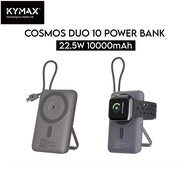 KYMAX Cosmos Duo 10 Power Bank 10000mAh | 3 in 1 charging solution Built in Cable Type C Kickstand P