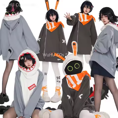 Game Zenless Zone Zero Cosplay ZZZ Eous Cosplay Coat Hoodie Ellen Joe Cosplay Shark Hoodie Doujin Wo