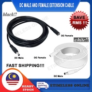 CCTV DC Extension Cable DC Extension Cable  5M 10M 2.1mm x 5.5mm Female to Male Extension Cable for 12V Power Adapter
