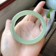 極品高冰晴水美玉鐲精緻和田玉料子冰潤細膩圈口58.5