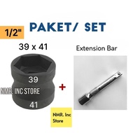 MATA Cvt Shock Lock Eye Set Package 39x41mm Extension Bar 5 inch Double Socket 39x41mm Matic Motorcy