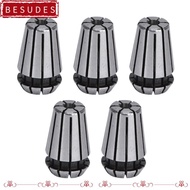 IBESUDES 5Pcs ER11 Spring Collet Set, 40Cr ER11 Type CNC Collet Chuck, Precision 1/16" to 1/4" Range