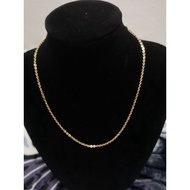 rantai leher hollow 2.10gr size 43cm, emas 375 /8k